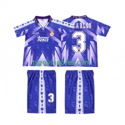 Dječji Gostujući Dres Real Madrid R CARLOS 3 Retro 1996-1997 s Kratkih Rukava