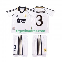 Dječji Domaći Dres Real Madrid R CARLOS 3 Retro 2000 1998 s Kratkih Rukava Dječji Domaći Dres Real Madrid R CARLOS 3 Retro 2000 1998 s Kratkih Rukava