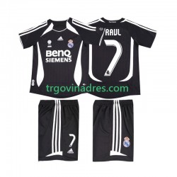 Dječji Gostujući Dres Real Madrid RAUL 7 Retro 2007 2006 s Kratkih Rukava