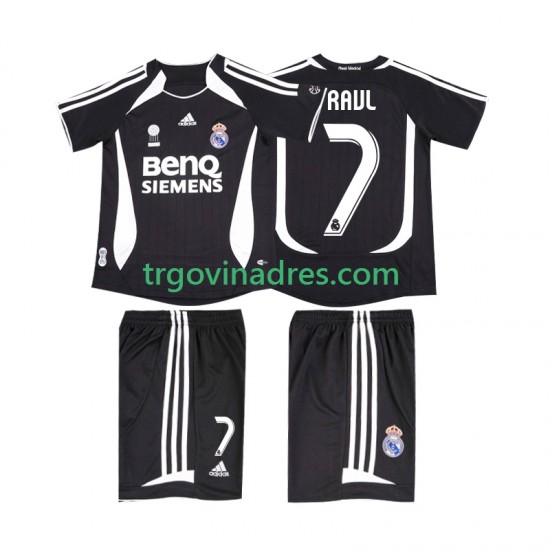 Dječji Gostujući Dres Real Madrid RAUL 7 Retro 2007 2006 s Kratkih Rukava Dječji Gostujući Dres Real Madrid RAUL 7 Retro 2007 2006 s Kratkih Rukava