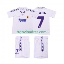 Dječji Domaći Dres Real Madrid RAUL 7 Retro 1996 1994 s Kratkih Rukava Dječji Domaći Dres Real Madrid RAUL 7 Retro 1996 1994 s Kratkih Rukava
