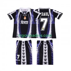 Dječji Treći Dres Real Madrid RAUL 7 Retro 1997 1998 s Kratkih Rukava