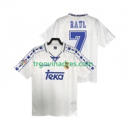 Muški Domaći Dres Real Madrid RAUL 7 Retro 1996 1997 s Kratkih Rukava Muški Domaći Dres Real Madrid RAUL 7 Retro 1996 1997 s Kratkih Rukava