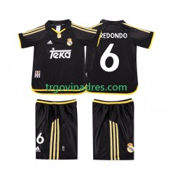 Dječji Gostujući Dres Real Madrid REDONDO 6 Retro 2001 1999 s Kratkih Rukava