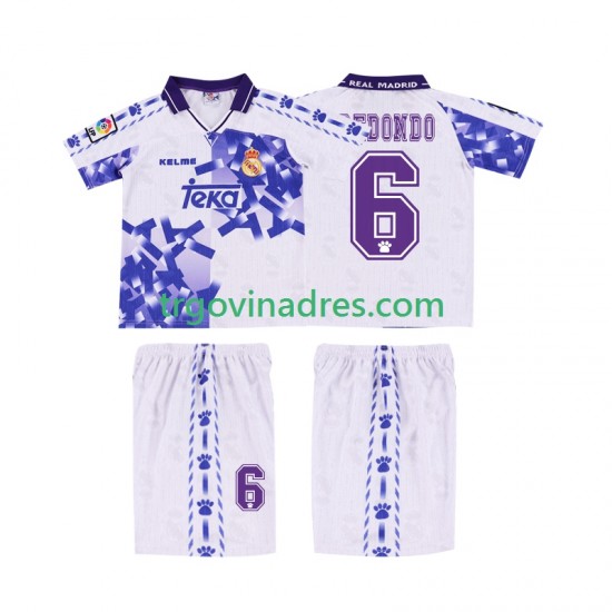 Dječji Treći Dres Real Madrid REDONDO 6 Retro 1996 1997 s Kratkih Rukava Dječji Treći Dres Real Madrid REDONDO 6 Retro 1996 1997 s Kratkih Rukava