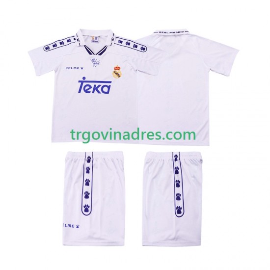 Dječji Domaći Dres Real Madrid Retro 1996 1994 s Kratkih Rukava Dječji Domaći Dres Real Madrid Retro 1996 1994 s Kratkih Rukava