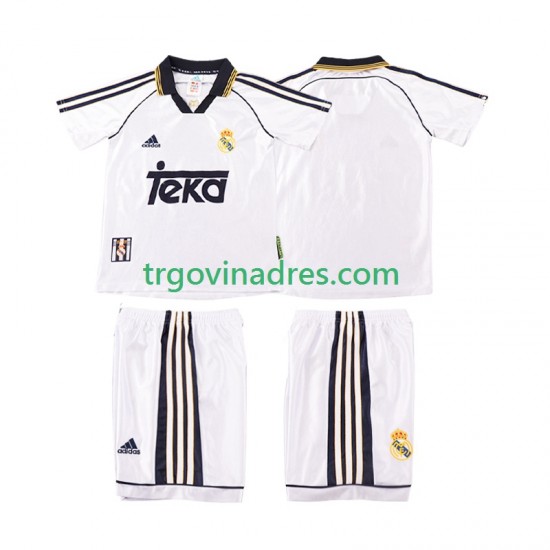 Dječji Domaći Dres Real Madrid Retro 2000 1998 s Kratkih Rukava Dječji Domaći Dres Real Madrid Retro 2000 1998 s Kratkih Rukava