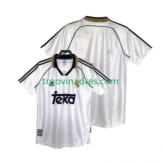 Muški Domaći Dres Real Madrid Retro 2000 1998 s Kratkih Rukava Muški Domaći Dres Real Madrid Retro 2000 1998 s Kratkih Rukava
