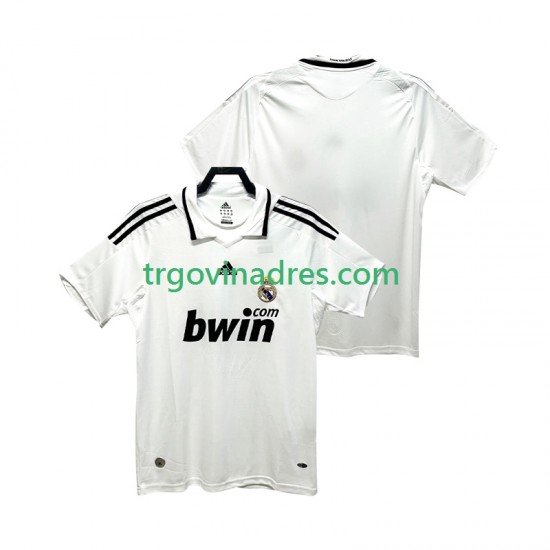 Muški Domaći Dres Real Madrid Retro 2009 2008 s Kratkih Rukava Muški Domaći Dres Real Madrid Retro 2009 2008 s Kratkih Rukava