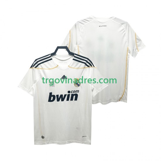 Muški Domaći Dres Real Madrid Retro 2009 2010 s Kratkih Rukava Muški Domaći Dres Real Madrid Retro 2009 2010 s Kratkih Rukava
