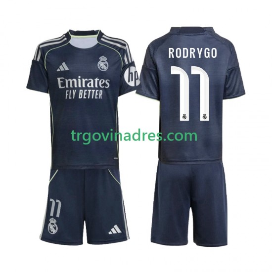 Dječji Gostujući Dres Real Madrid Rodrygo 11 2025-2026 s Kratkih Rukava Dječji Gostujući Dres Real Madrid Rodrygo 11 2025-2026 s Kratkih Rukava