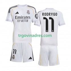 Dječji Domaći Dres Real Madrid Rodrygo 11 2025-2026 s Kratkih Rukava Dječji Domaći Dres Real Madrid Rodrygo 11 2025-2026 s Kratkih Rukava