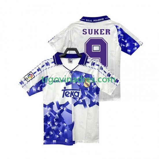 Muški Treći Dres Real Madrid SUKER 9 Retro 1996 1997 s Kratkih Rukava Muški Treći Dres Real Madrid SUKER 9 Retro 1996 1997 s Kratkih Rukava