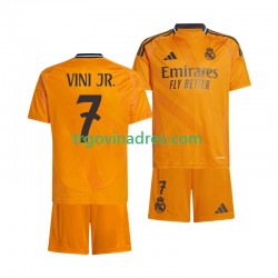 Dječji Gostujući Dres Real Madrid VINI JR 7 2024-2025 s Kratkih Rukava