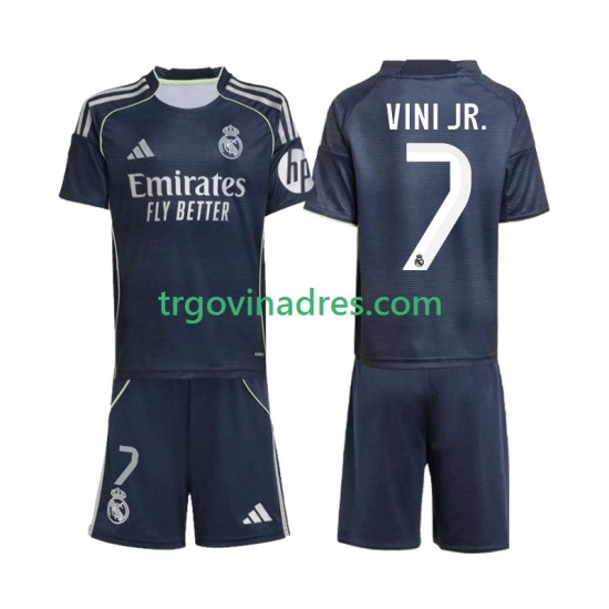 Dječji Gostujući Dres Real Madrid Vinicius Junior 7 2025-2026 s Kratkih Rukava Dječji Gostujući Dres Real Madrid Vinicius Junior 7 2025-2026 s Kratkih Rukava