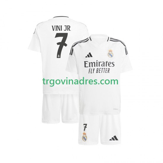 Dječji Domaći Dres Real Madrid Vinicius Junior 7 2024-2025 s Kratkih Rukava