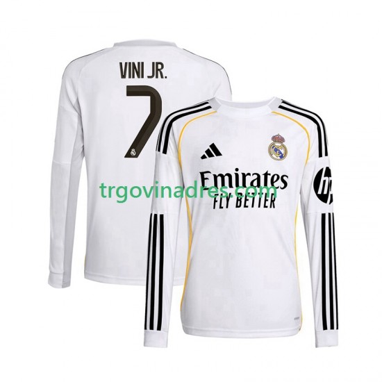 Muški Domaći Dres Real Madrid Vinicius Junior 7 2025-2026 s Dugim Rukavima Muški Domaći Dres Real Madrid Vinicius Junior 7 2025-2026 s Dugim Rukavima