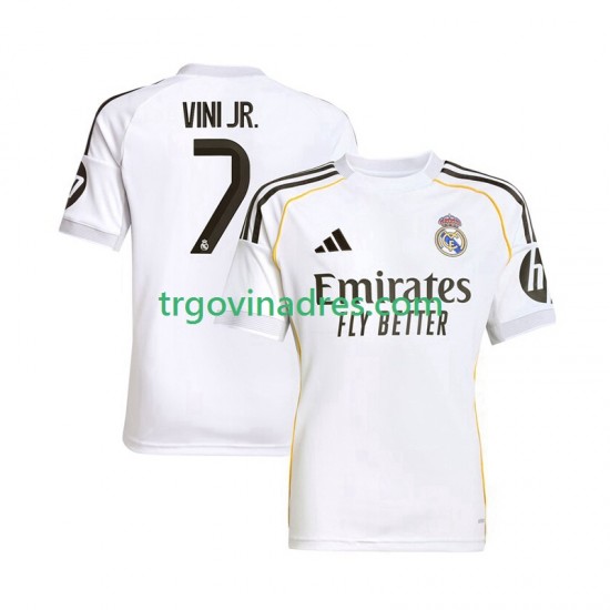 Muški Domaći Dres Real Madrid Vinicius Junior 7 2025-2026 s Kratkih Rukava Muški Domaći Dres Real Madrid Vinicius Junior 7 2025-2026 s Kratkih Rukava