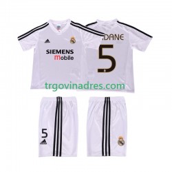 Dječji Domaći Dres Real Madrid ZIDANE 5 Retro 5 2004 2002 s Kratkih Rukava
