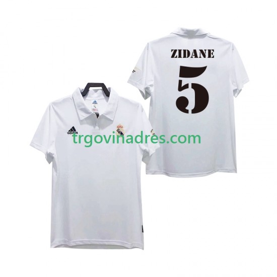 Muški Domaći Dres Real Madrid ZIDANE 5 Retro 2003 2002 s Kratkih Rukava Muški Domaći Dres Real Madrid ZIDANE 5 Retro 2003 2002 s Kratkih Rukava