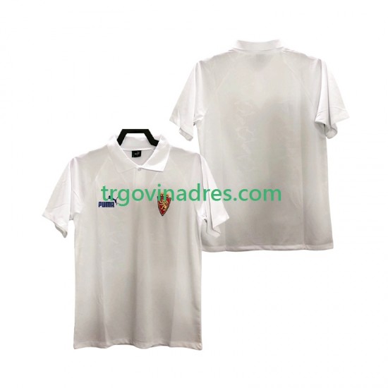 Muški Domaći Dres Real Zaragoza Retro 1995 s Kratkih Rukava Muški Domaći Dres Real Zaragoza Retro 1995 s Kratkih Rukava