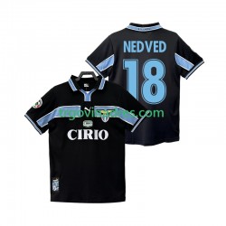 Muški Gostujući Dres SS Lazio NEDVED 18 Retro 1998 1999 s Kratkih Rukava Muški Gostujući Dres SS Lazio NEDVED 18 Retro 1998 1999 s Kratkih Rukava
