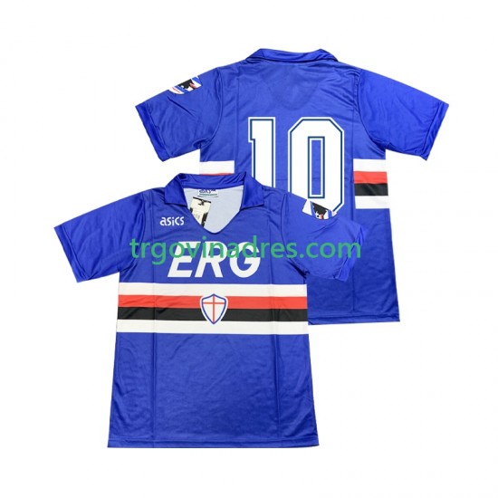 Muški Domaći Dres Sampdoria 10 Retro 1990 1991 s Kratkih Rukava