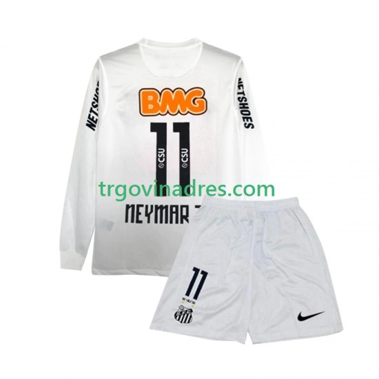 Dječji Domaći Dres Santos Neymar JR 11 Retro -2012 2011 s Dugim Rukavima Dječji Domaći Dres Santos Neymar JR 11 Retro -2012 2011 s Dugim Rukavima
