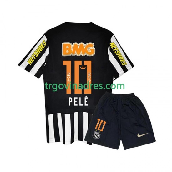 Dječji Gostujući Dres Santos PELE 10 Retro -2012 2011 s Kratkih Rukava Dječji Gostujući Dres Santos PELE 10 Retro -2012 2011 s Kratkih Rukava