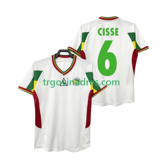 Muški Domaći Dres Senegal CISSE 6 Retro 2002 s Kratkih Rukava Muški Domaći Dres Senegal CISSE 6 Retro 2002 s Kratkih Rukava