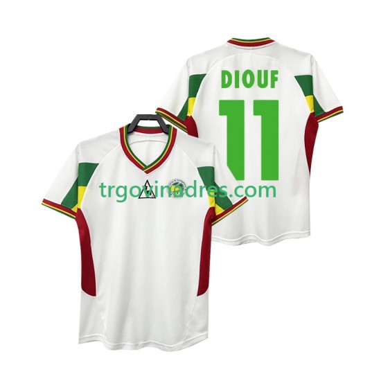Muški Domaći Dres Senegal DIOUF 11 Retro 2002 s Kratkih Rukava Muški Domaći Dres Senegal DIOUF 11 Retro 2002 s Kratkih Rukava