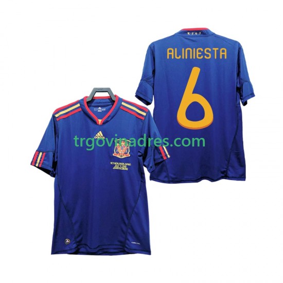 Muški Gostujući Dres Španjolska Andres Iniesta 6 Retro 2010 s Kratkih Rukava Muški Gostujući Dres Španjolska Andres Iniesta 6 Retro 2010 s Kratkih Rukava