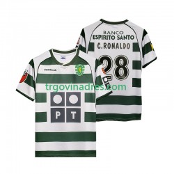 Muški Domaći Dres Sporting CP Cristiano Ronaldo 28 Retro 2001 2003 s Kratkih Rukava Muški Domaći Dres Sporting CP Cristiano Ronaldo 28 Retro 2001 2003 s Kratkih Rukava