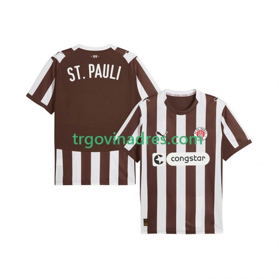 Muški Domaći Dres St. Pauli 2025-2026 s Kratkih Rukava Muški Domaći Dres St. Pauli 2025-2026 s Kratkih Rukava