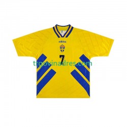 Muški Domaći Dres Švedska Henrik Larsson 7 Retro 1994 s Kratkih Rukava