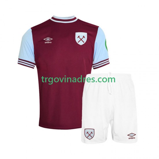 Dječji Domaći Dres West Ham United 2024-2025 s Kratkih Rukava Dječji Domaći Dres West Ham United 2024-2025 s Kratkih Rukava