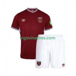 Dječji Domaći Dres West Ham United 2025-2026 s Kratkih Rukava Dječji Domaći Dres West Ham United 2025-2026 s Kratkih Rukava