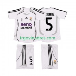 Dječji Domaći Dres Real Madrid ZIDANE 5 ZIDANE 5 Retro 2007 2006 s Kratkih Rukava