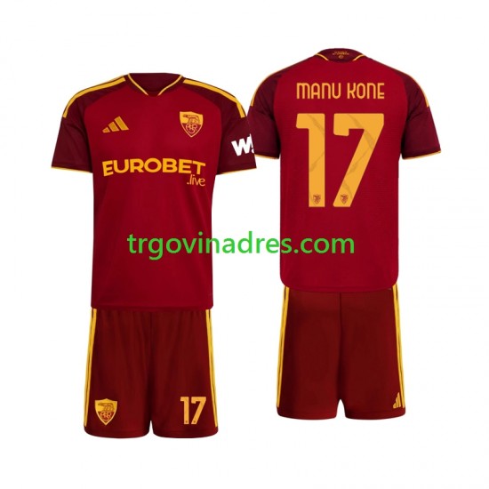 Dječji Domaći Dres Roma Manu Kone 17 2026-2027 s Kratkih Rukava