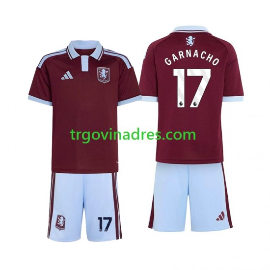 Dječji Domaći Dres Aston Villa Alejandro Garnacho 17 2026-2027 s Kratkih Rukava