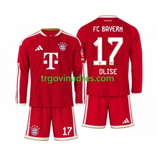 Dječji Domaći Dres FC Bayern München Michael Olise 17 2026-2027 s Dugim Rukavima