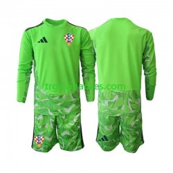 Dječji Domaći Golmanski Dres Hrvatska 2026-2027 s Dugim Rukavima