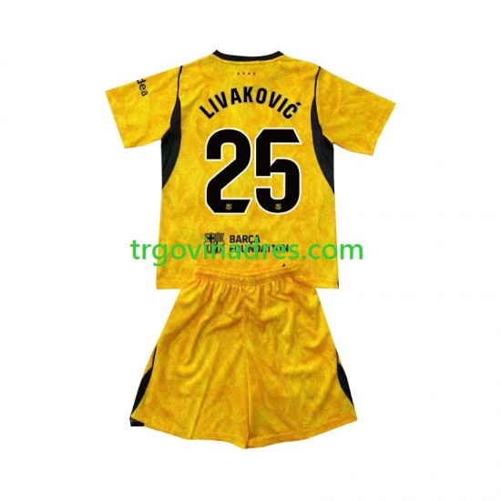 Dječji Četvrti Golmanski Dres FC Barcelona Dominik Livakovic 25 2026-2027 s Kratkih Rukava
