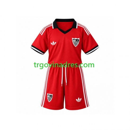 Dječji Domaći Dres Sevilla FC Retro 2026-2027 s Kratkih Rukava