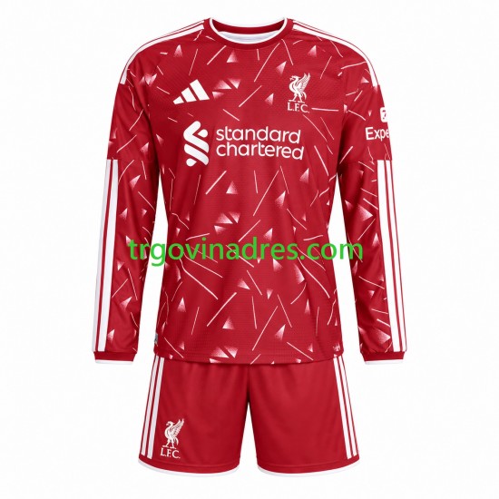 Dječji Domaći Dres Liverpool 2026-2027 s Dugim Rukavima