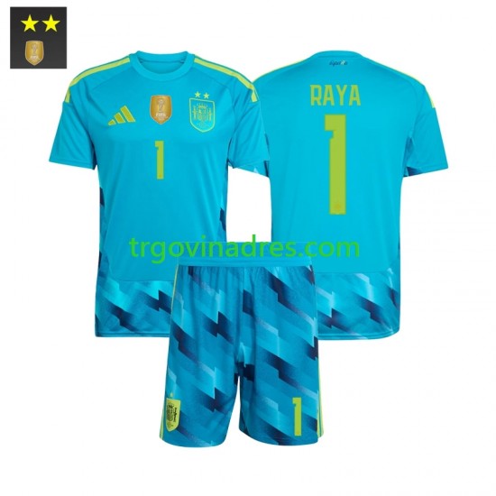 Dječji Domaći Golmanski Dres Španjolska David Raya 1 2026-2027 s Kratkih Rukava