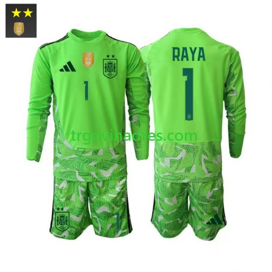 Dječji Treći Golmanski Dres Španjolska David Raya 1 2026-2027 s Dugim Rukavima