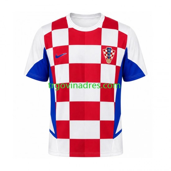 Muški Domaći Dres Hrvatska Retro 2002 s Kratkih Rukava
