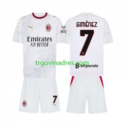 Dječji Gostujući Dres AC Milan Gimenez 7 2026-2027 s Kratkih Rukava