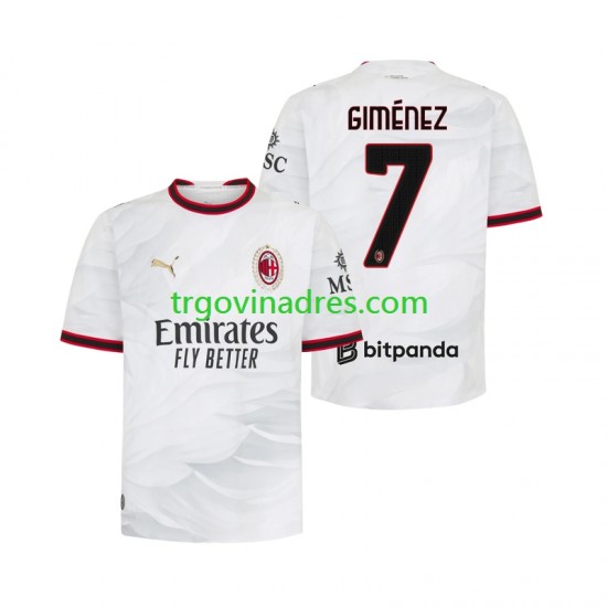 Muški Gostujući Dres AC Milan Gimenez 7 2026-2027 s Kratkih Rukava